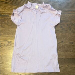 COS Violet Colored Cotton Dress with Ruffle Details